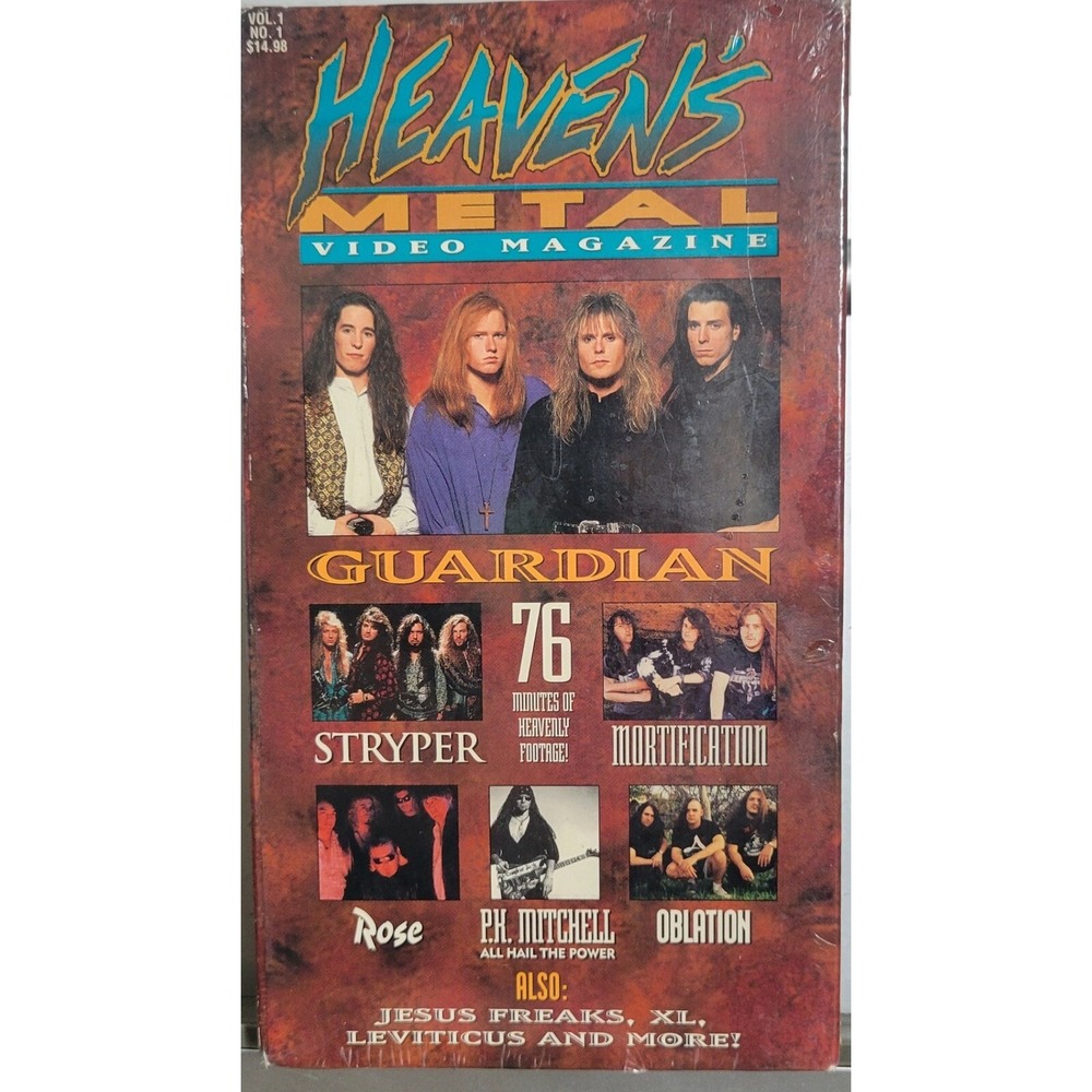 Heavens Metal Video Magazine VHS Guardian Stryper Mortification‎ Christian Rock